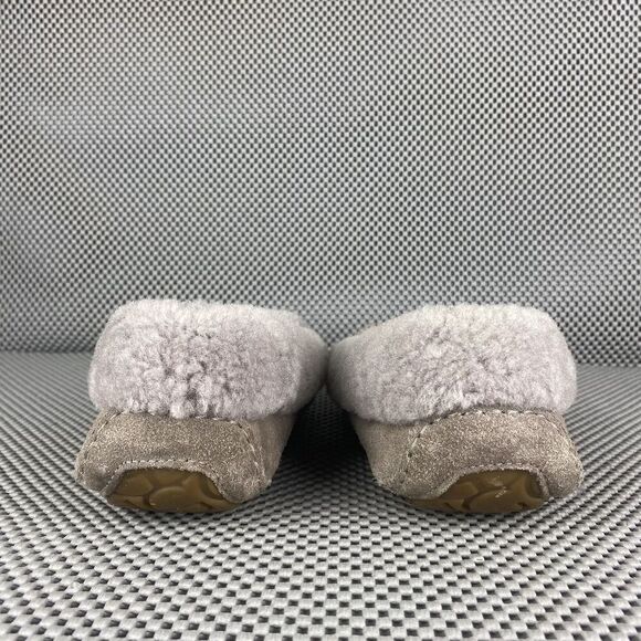 Ugg Ansley Moccasins Slippers Slip On Shoes Womens Size 7 Gray Shearling - Picture 7 of 10